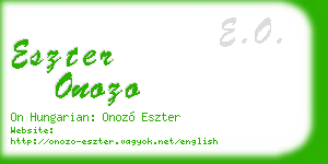 eszter onozo business card